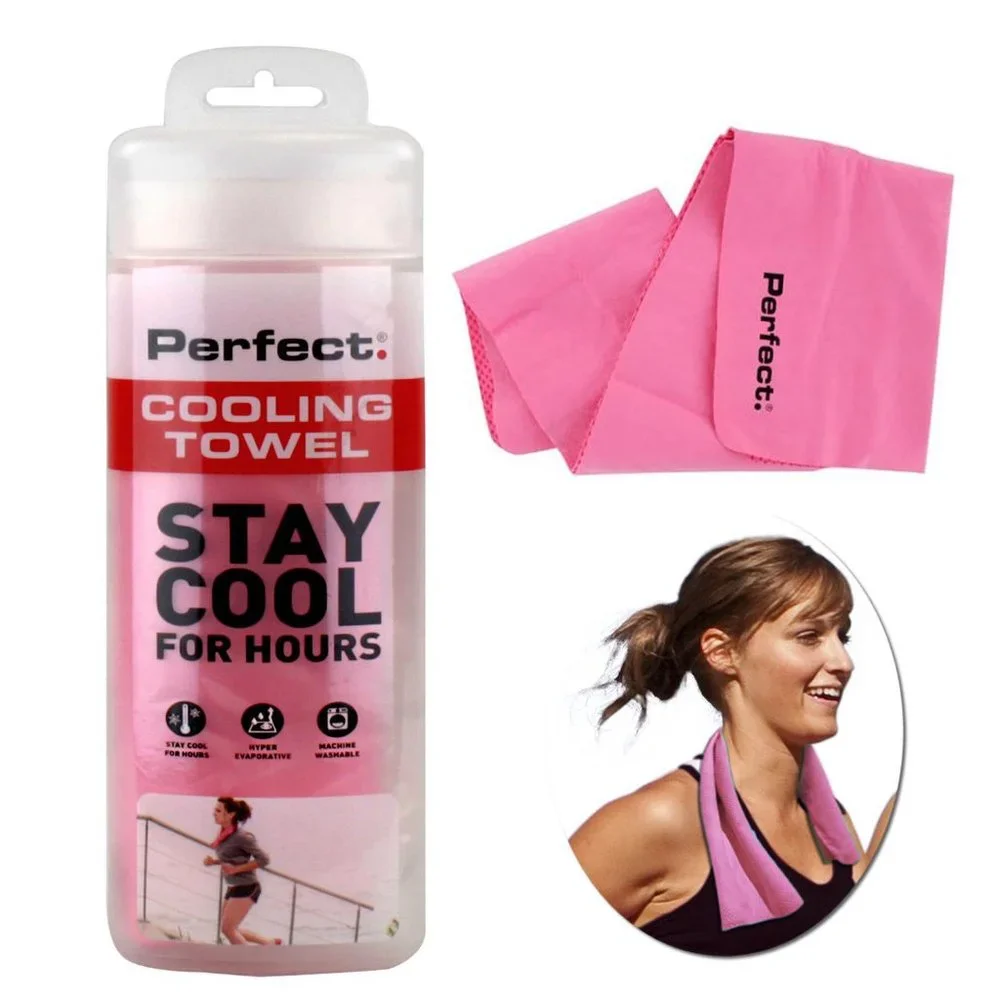 NEW Perfect Fitness Cooling Towel (Pink) Stay Cool For Hours Machine Washable fo